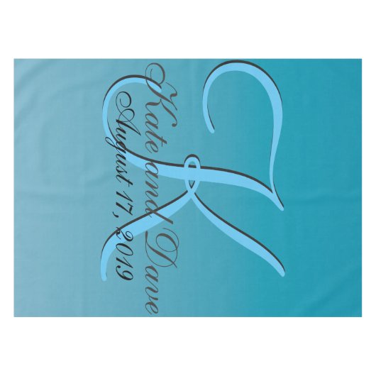 Nappe Monogramme bleu (Devant (Horizontal))