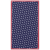 Nappe Monogramme Crabe rouge blanc Côte marine (Devant)