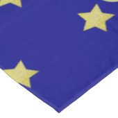 Nappe Monogramme élégant à motif étoile or et bleu (Angle)