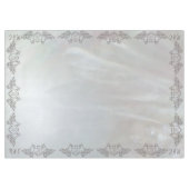 Nappe Monogramme Elegant Mère de Pearl Grey Mariage Med (Devant (Horizontal))