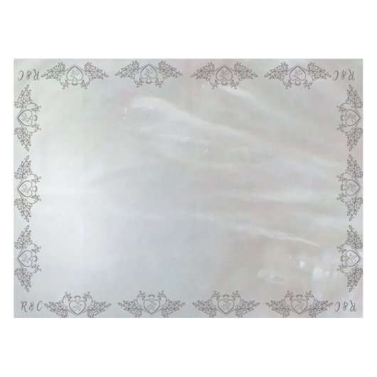 Nappe Monogramme Élégante Mère de Perle Lilac SM. Mariag (Devant (Horizontal))