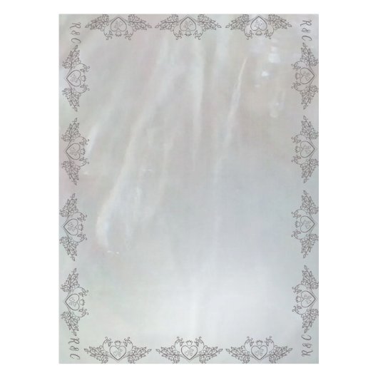 Nappe Monogramme Élégante Mère de Perle Lilac SM. Mariag (Devant)