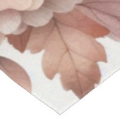 Nappe Monogramme Feuilles de automne et fleurs aquarelle (Angle)