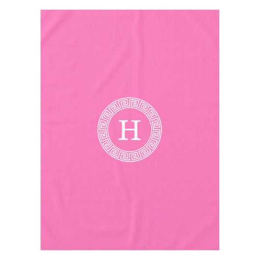 Nappe Monogramme initial du cadre de ligne clé grecque r (Devant)