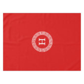 Nappe Monogramme initial du cadre de ligne de clé grecqu (Devant (Horizontal))