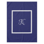 Nappe Monogramme initial élégant bleu gris (Devant)