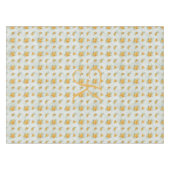 Nappe Monogramme jaune or vert Floral (Devant (Horizontal))