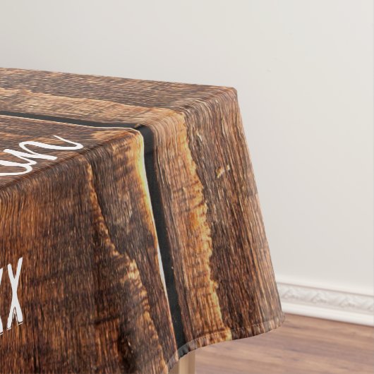 Nappe Monogramme Mariage de tournesol en bois rustique e (In Situ)