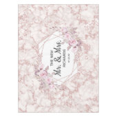 Nappe Monogramme Mariage géométrique en marbre clair (Devant)