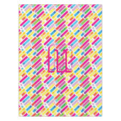 Nappe Monogramme motif lignes diagonales arc-en-ciel Pop (Devant)