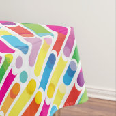 Nappe Monogramme motif lignes diagonales arc-en-ciel Pop (In Situ)