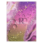 Nappe Monogramme Ombre violet, or et blanc | Océan (Devant)