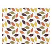 Nappe Monogramme personnalisé Motif de feuilles automnal (Devant (Horizontal))