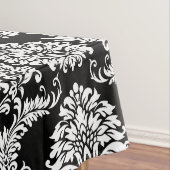 Nappe Monogramme personnalisé Noir Damsk Motif floral (In Situ)