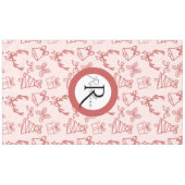 Nappe monogramme rose lunatique (Devant (Horizontal))