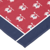 Nappe Monogramme Rouge Marine Bleu Crabe Blanc Tabulatio (Angle)
