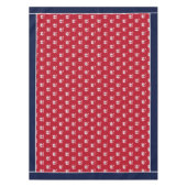 Nappe Monogramme Rouge Marine Bleu Crabe Blanc Tabulatio (Devant)