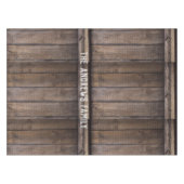 Nappe Monogramme simple en bois rustique unique (Devant (Horizontal))