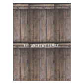 Nappe Monogramme simple en bois rustique unique (Devant)