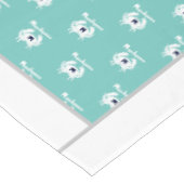 Nappe Monogramme Turquoise Bleu Crabe Blanc Nautique (Angle)