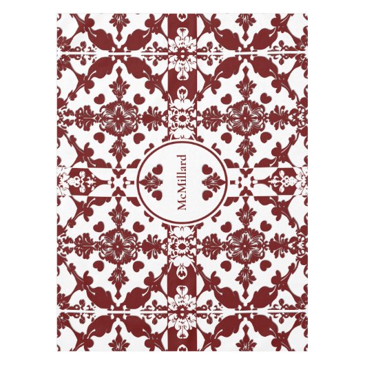 Nappe Monogramme vintage Damas (Devant)