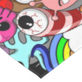 Nappe Monstres caractères mignons Motif d'Halloween (Angle)