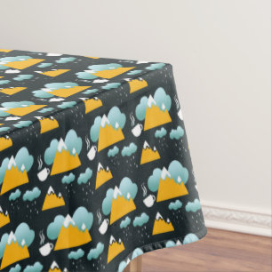 Nappe Montagne de la forêt d'hiver rustique