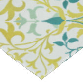 Nappe Morris Vin jaune Turquoise & Motif Fleur (Angle)