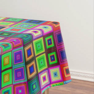 Nappe Mosaic couleurs vives Motifs grecs Abstraits