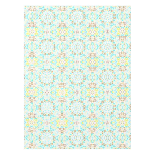 Nappe Mosaïque Abstraite kaléidoscopique fleurs florales (Devant)