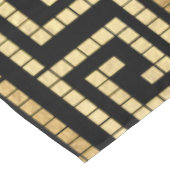 Nappe Mosaïque grecque méandre grecque clé noire et or (Angle)