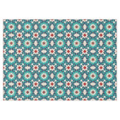 Nappe Mosaïque marocaine de marbre blanc Turquoise bleu  (Devant (Horizontal))