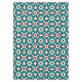 Nappe Mosaïque marocaine de marbre blanc Turquoise bleu  (Devant)