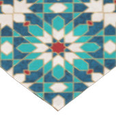 Nappe Mosaïque marocaine de marbre blanc Turquoise bleu  (Angle)