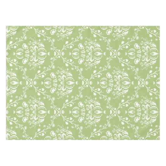 Nappe Moss Green Damask (Devant (Horizontal))