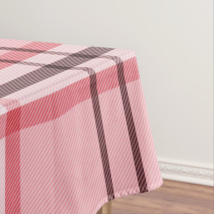 Nappe Motif à carreaux chic rose et gris pour soirée