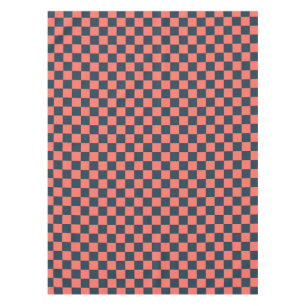 Nappe Motif à carreaux corail et marine