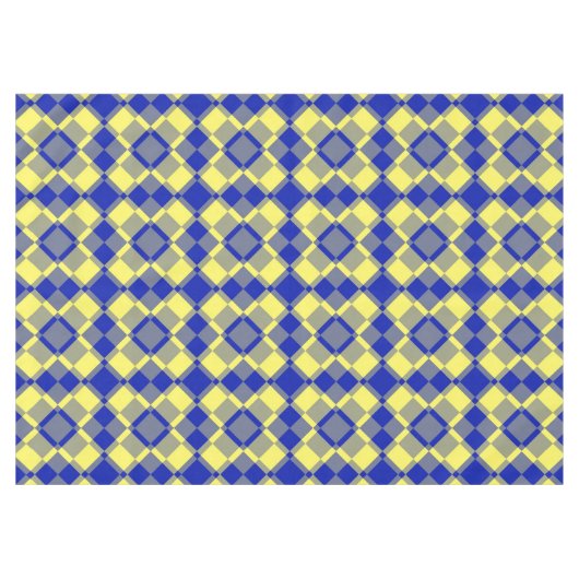 Nappe Motif à carreaux et argyle bleu jaune (Devant (Horizontal))