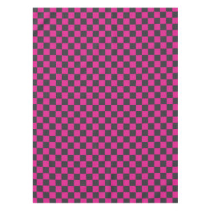 Nappe Motif à carreaux magenta et fumée