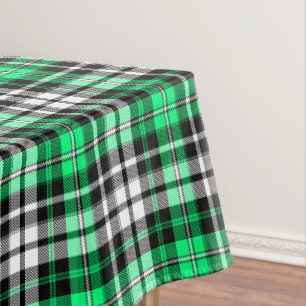 Nappe Motif à carreaux tartan vert noir blanc Design