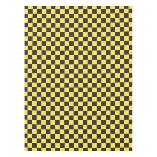 Nappe Motif à damier jaune et noir (Devant)