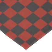Nappe Motif à damier noir et rouge profond (Angle)