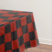 Nappe Motif à damier noir et rouge profond (In Situ)