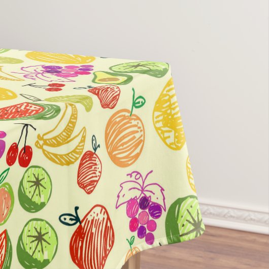 Nappe Motif à doodle de fruits assoré (In Situ)