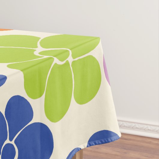 Nappe Motif à fleurs - Bleu, Orange, Violet, Vert (In Situ)