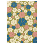 Nappe Motif à fleurs - Bleu, Vert olive, Rose et Crème (Devant)