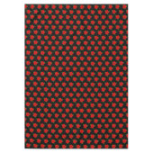 Nappe Motif à fleurs Poinsettia sur noir (Devant)