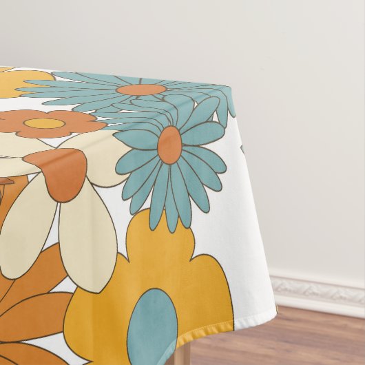 Nappe Motif à fleurs rétro coloré (In Situ)