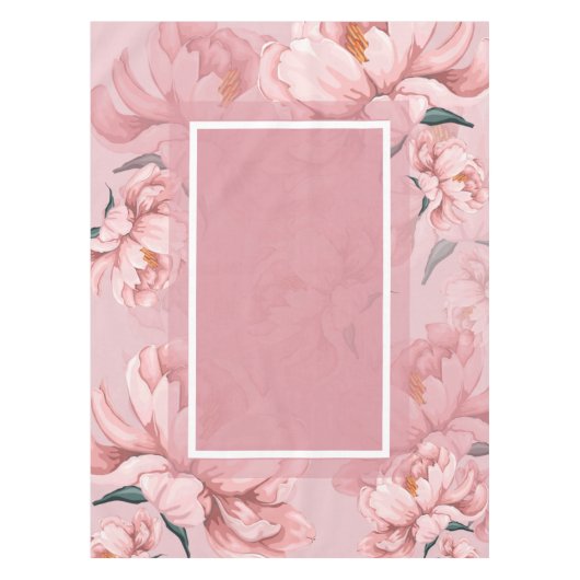 Nappe motif à fleurs roses (Devant)