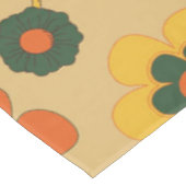 Nappe Motif à fleurs Vintage orange rétro (Angle)